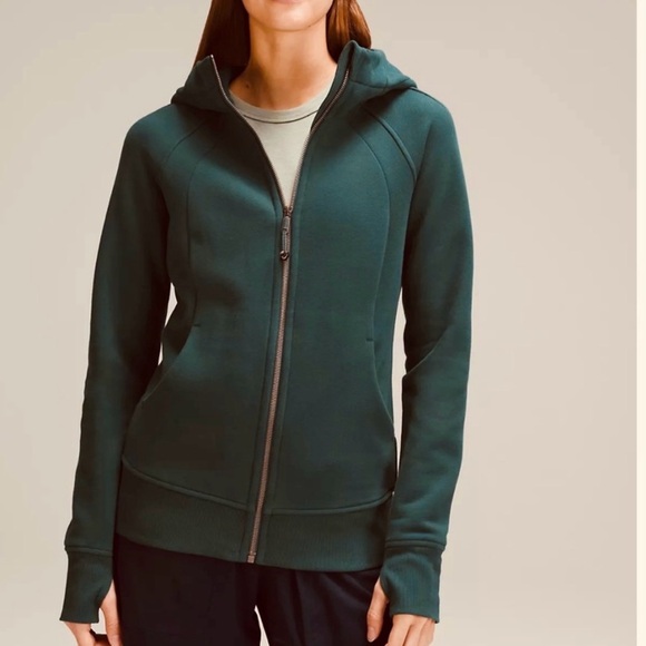 Lululemon Scuba Full Zip Hoodie Size 2 Green Style LW4AWMS - Picture 2 of 15
